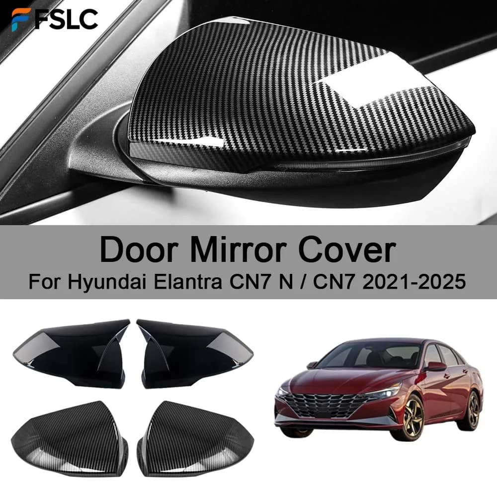 Car Rearview Accessories Door Mirror Cover For Hyundai Elantra CN7 N / CN7 2021-2025 Car Decoration Styling Upgrade
