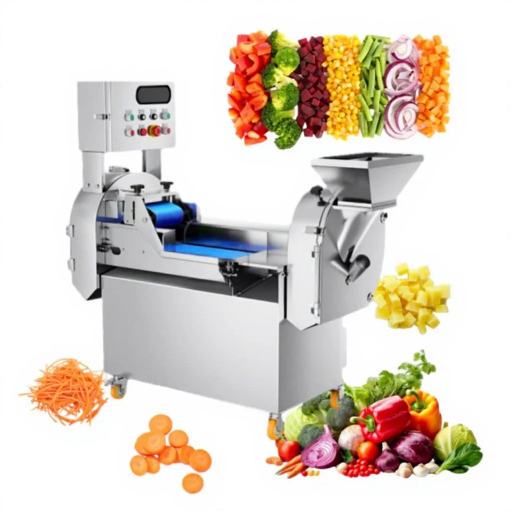 Multifunction Vegetable Chopper Shred Slice Kitchen Onion Dicing Vegetable Fruit Tomato Photo Cucumber Carrot Cutter Machine