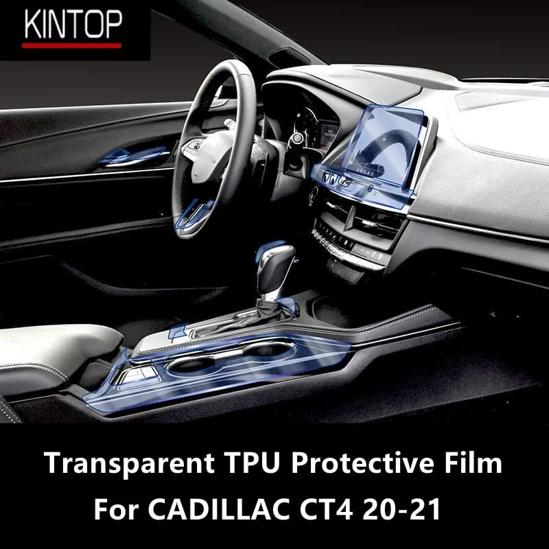 For CADILLAC CT4 20-21 Car Interior Center Console Transparent TPU Protective Film Anti-scratch Repair Film Accessories Refit