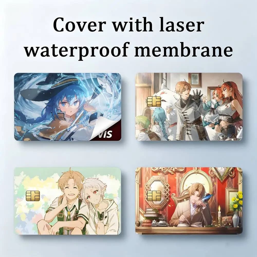 m-mushoku tensei Holographic Laser Shinny Film Skin Cover Sticker for Debit Credit Card Bank Card