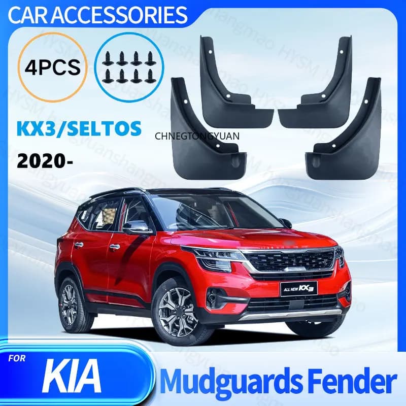 Mudguards FOR KIA Seltos KX3 2020-2025 Auto Mud Flaps Exterior Styling Accessory ABS Plastic Anti Splash Mudguards Custom Fit