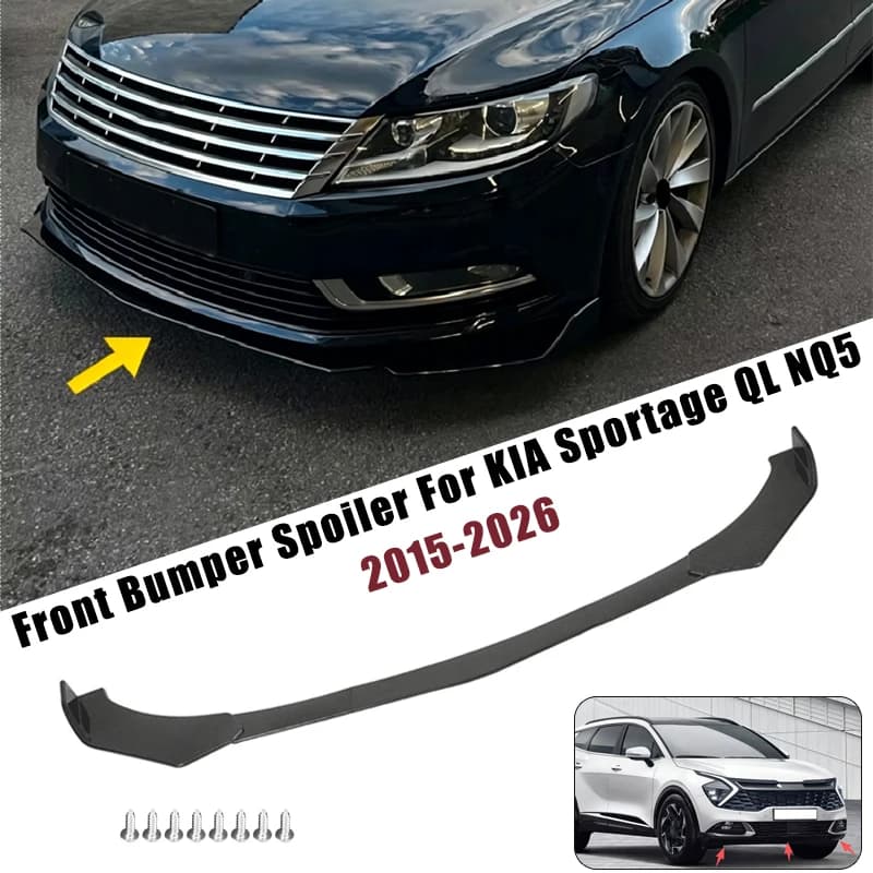 Sport Front Bumper Splitter Spoiler Lip For KIA Sportage QL NQ5 2015-2026 5Pcs Adjustable Sectional Car Exterior Tuning Body Kit
