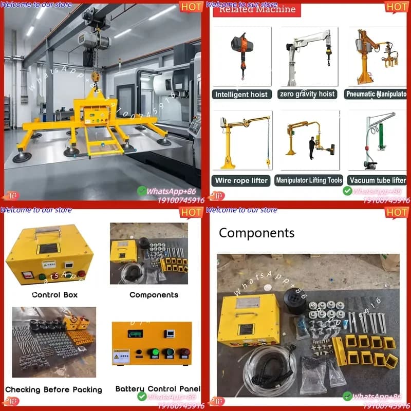 CE Certificate Easytech Vacuum Suction Plates 4 Claw Glass Suction Lifter High Suction Hand Vacuum Lifter Vacuum Lifter for