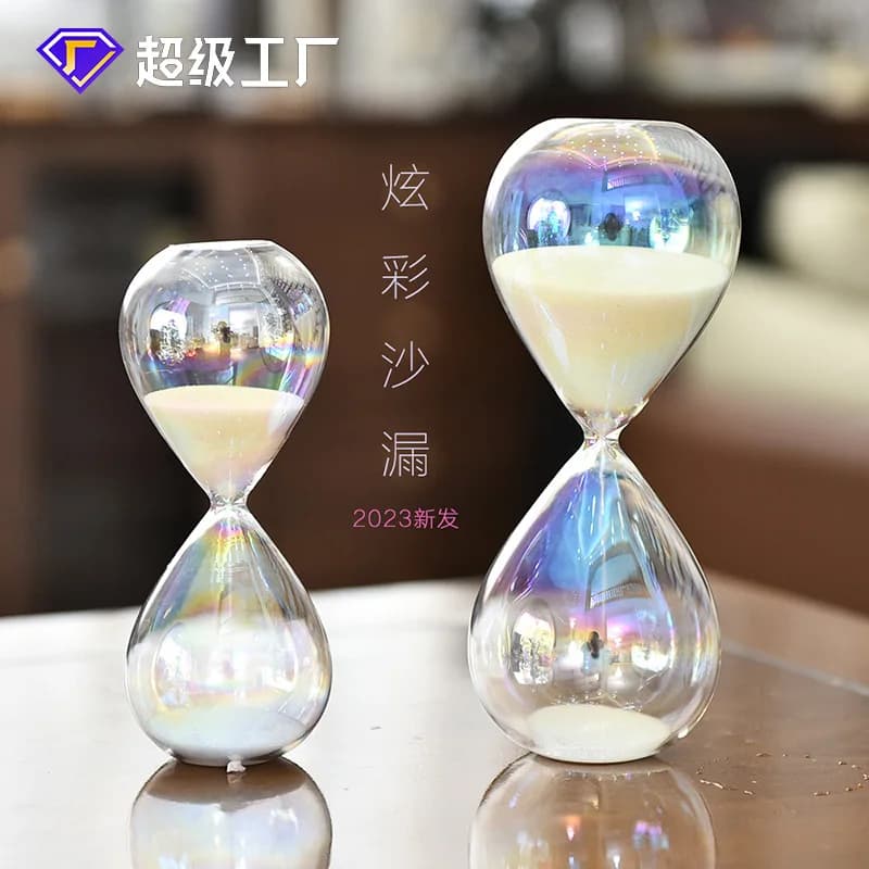 CX Home Furnishing Color Glass Hourglass Timer Home Ornament Colorful Hourglass