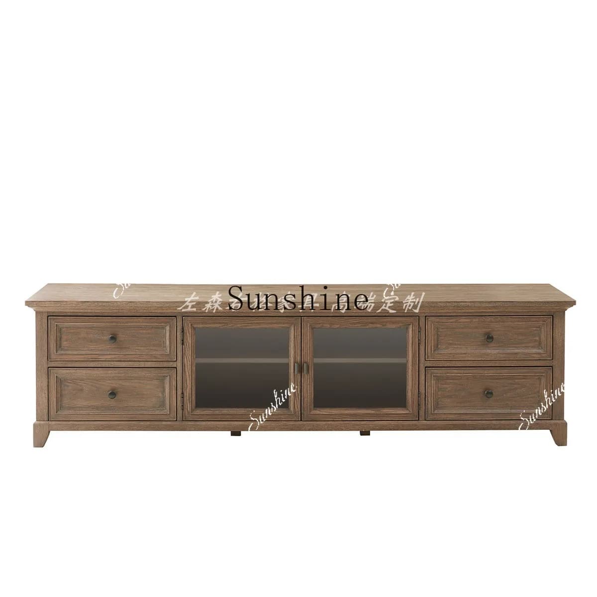 American furniture simple living room TV media storage cabinet rural   FT