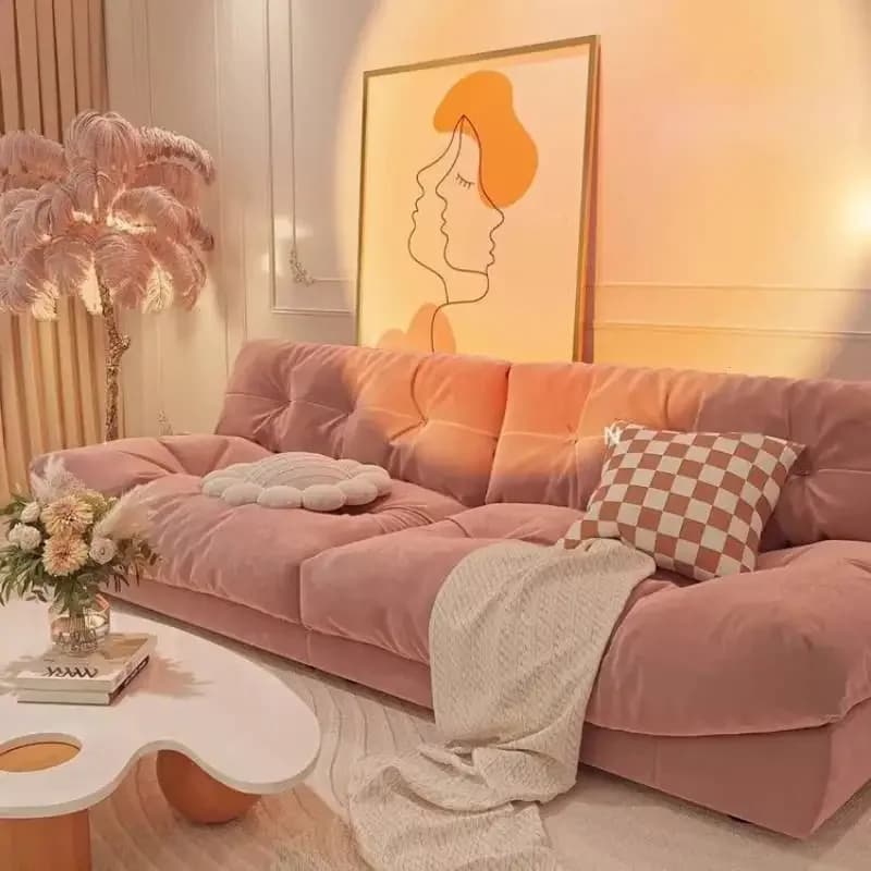 Purple Luxury Living Room Sofas Cheap Minimalist Modern Cute Living Room Sofas Japanese Corduroy Woonkamerbanken Furniture Home