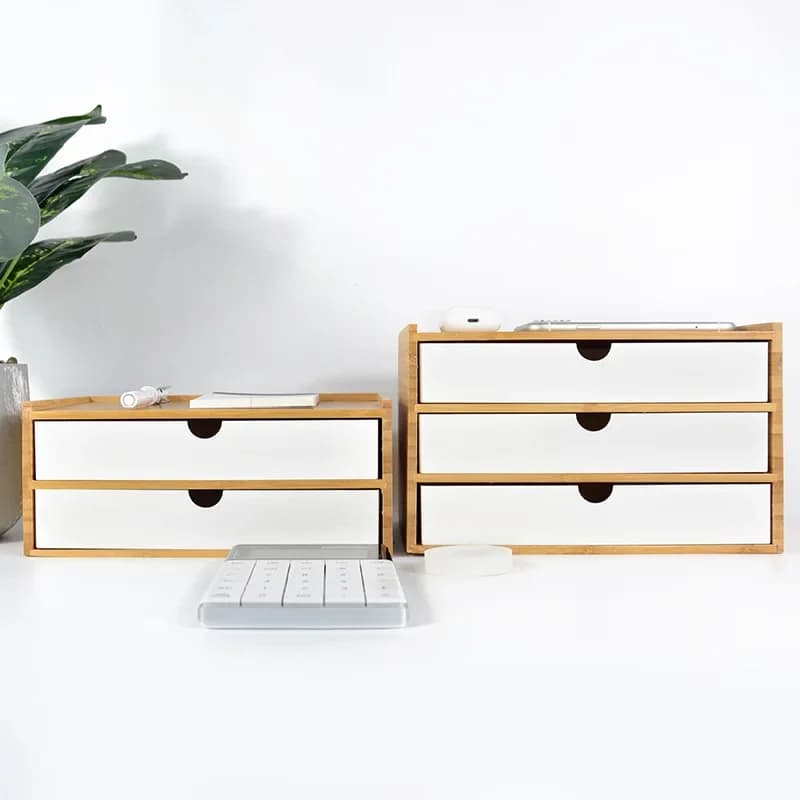 Multi-layer storage supplies Nanzhu board storage box Hotel room bathroom tooth box storage box