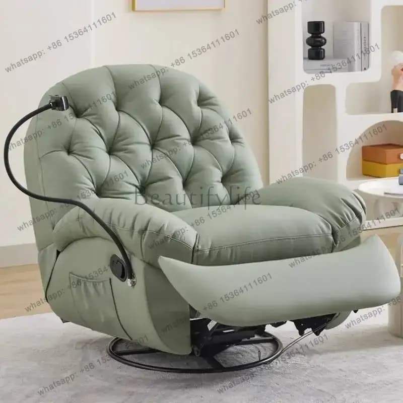 LJY Single Green Electric Recliner Sofas Design Cheap European Quality Living Room Sofas Luxury Modern Woonkamerbanken Furniture