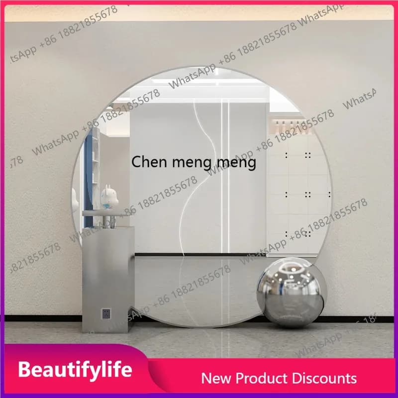 A17 New model, barber shop mirror hair salon, special hair salon with cabinet perm and dyeing area, hair cutting mirror floor
