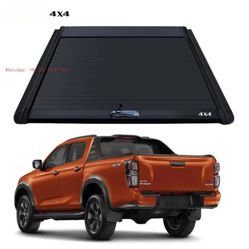 Factory Direct Sales Aluminum Auto Accessories Retractable Pickup Truck Bed Tonneau Cover Roller Shutter Lid for ISUZU DMAX