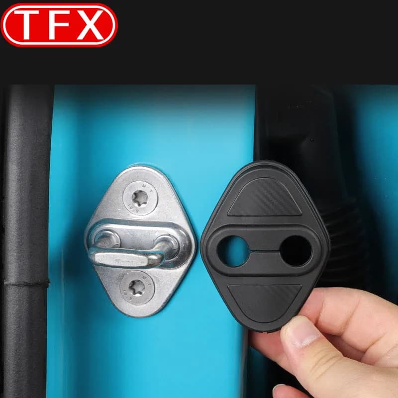 For Xiaomi SU7 2024 2025 Car Door Lock Buckle Cover Shock Absorber Protection Cover Limiter Protection Cover Auto Accessories