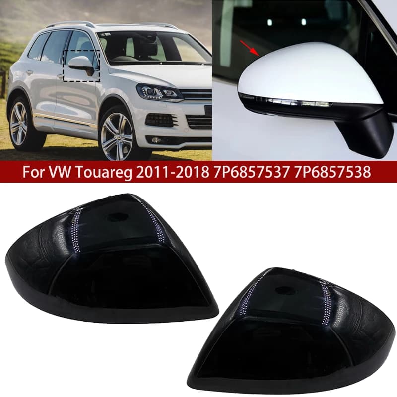 For VW Touareg 2011 2012 2013 2014 2015 2016 2017 2018 Auto Side Rearview Mirror Cover Wing Mirror Housing 7P6857537 7P6857538