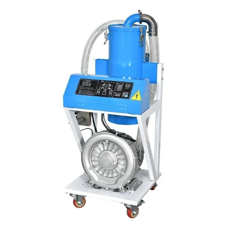 A pair of two suction machines, automatic dust removal, plastic particle feeder, lack of material alarm