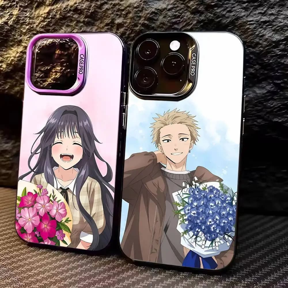 Rintaro T-Tsumugi K-Kaoruko Waguri Colorful Silver Back Phone Case For IPhone 17 16 15 14 13 12 11 Plus Pro Max Plus