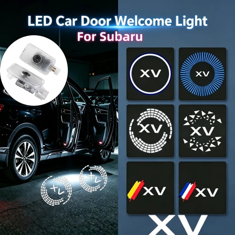 2Pcs LED Ghost Logo Projector Car Door Welcome Courtesy Shadow Light For Subaru XV 2011‑2017 Ghost Shadow Lamp Auto Accessories