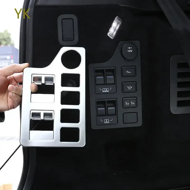 For Land Rover Discovery 5 LR5 17-20 ABS Car Trunk Electric Adjustment Button Frame Cover Trim Sticker  Interior Car Accessories