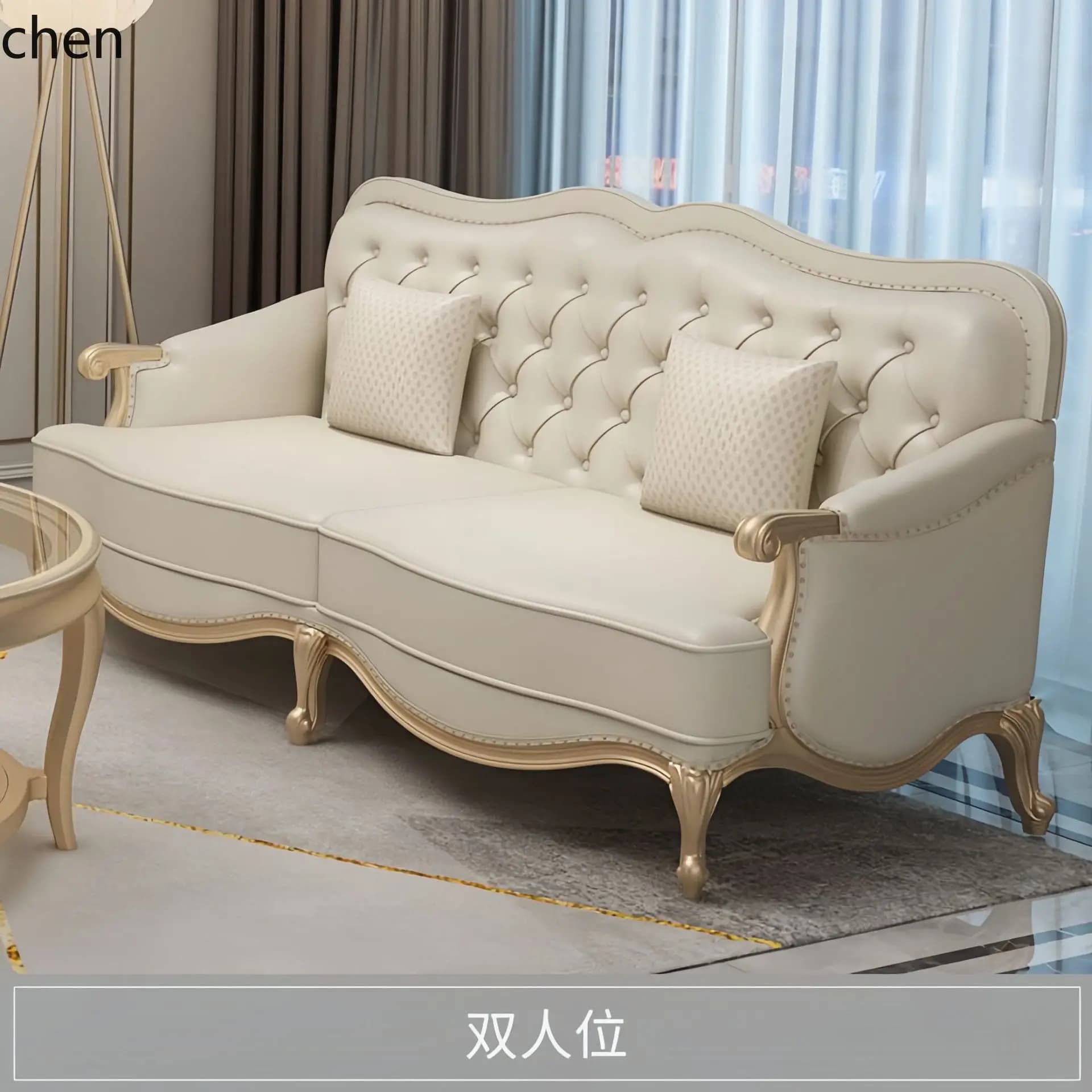 YFY Light Luxury Solid Wood Minimalist Genuine Leather Sofa Luxurious Living Room Furniture