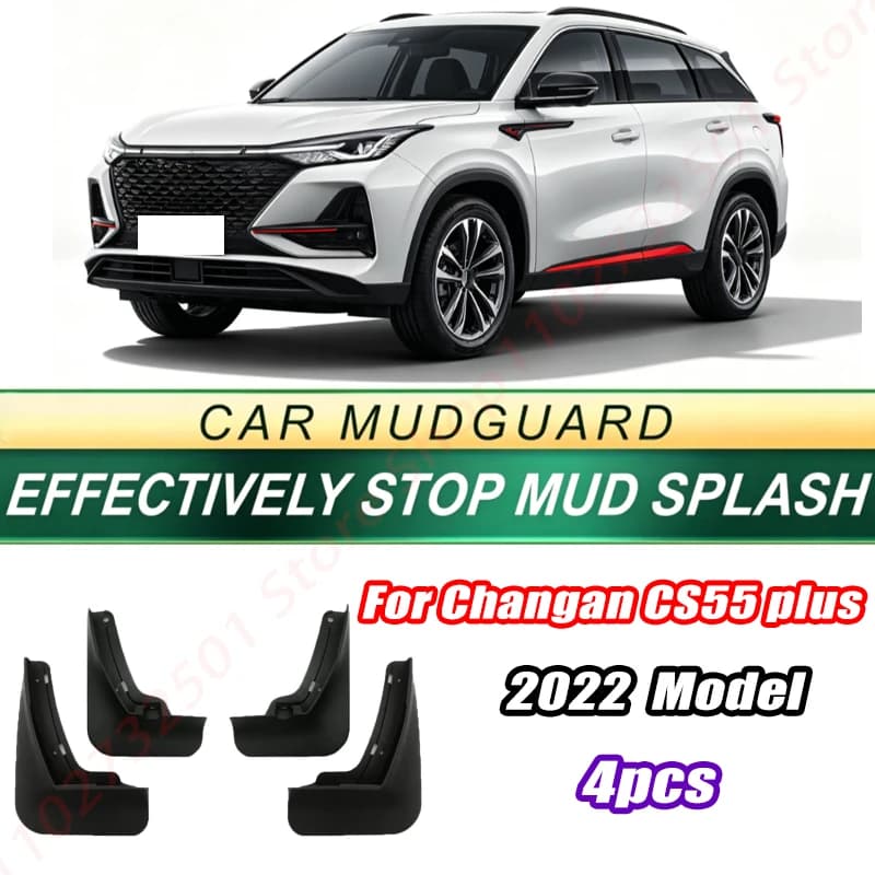 For Changan CS55 Plus 2022 Model 4PCS Front Rear Mud Flaps Splash Guards Fender Mudguards Auto Accessories