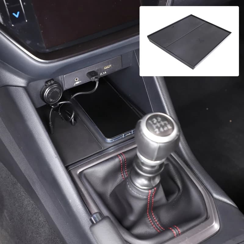 1Pcs ABS For Subaru WRX Levorg 2022-2026+ Car Center Control Gearbox Front Wireless Charging Board Car Modification Accessories