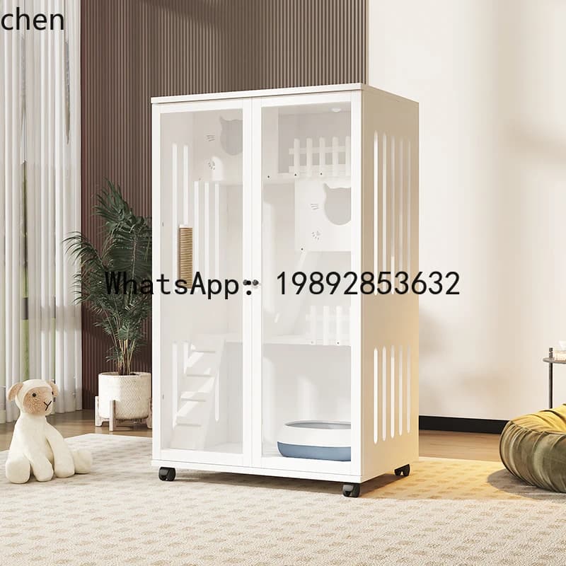 cat cage solid wood villa cat house household indoor house cat nest cabinet