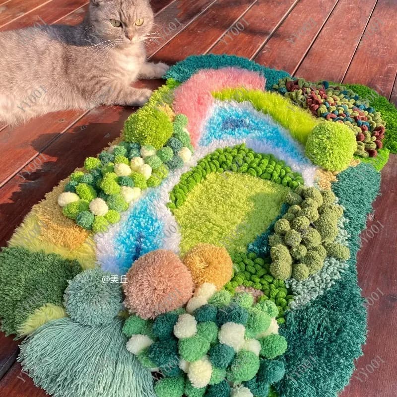 Moss Carpet DIY Material Kit Handmade Making Set for Bedroom Living Room Home Wall Decoration
