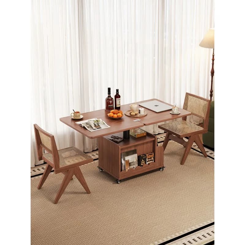 Small apartment balcony   sofa side cabinet folding and lifting small table