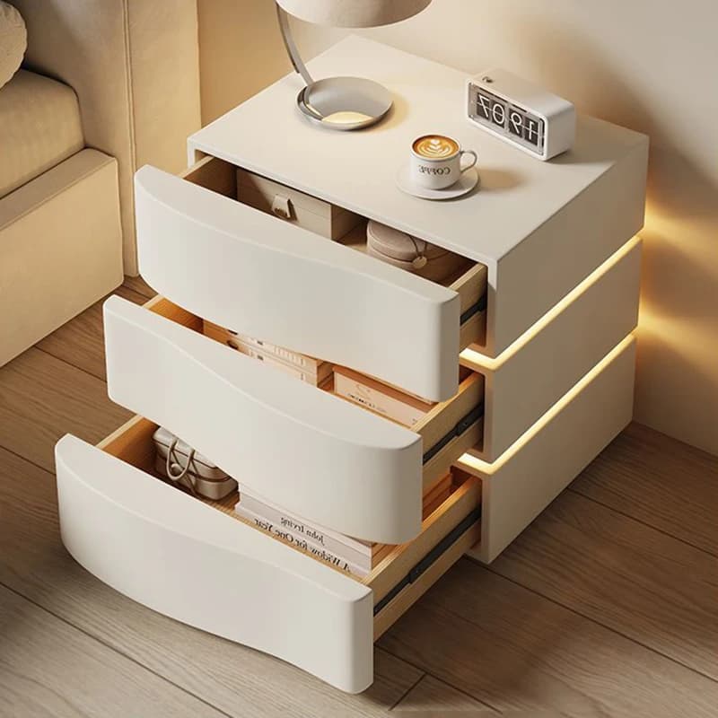 Trendy Cute Nightstand Modern Nordic Minimalist Aesthetic Nightstand Kawaii Space Saving Table De Chevet Bedroom Furniture