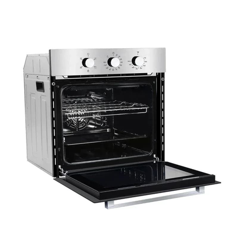 24-Inch built-in convection wall oven 3200W 65L with rotisserie, triple glass door handle control stainless steel