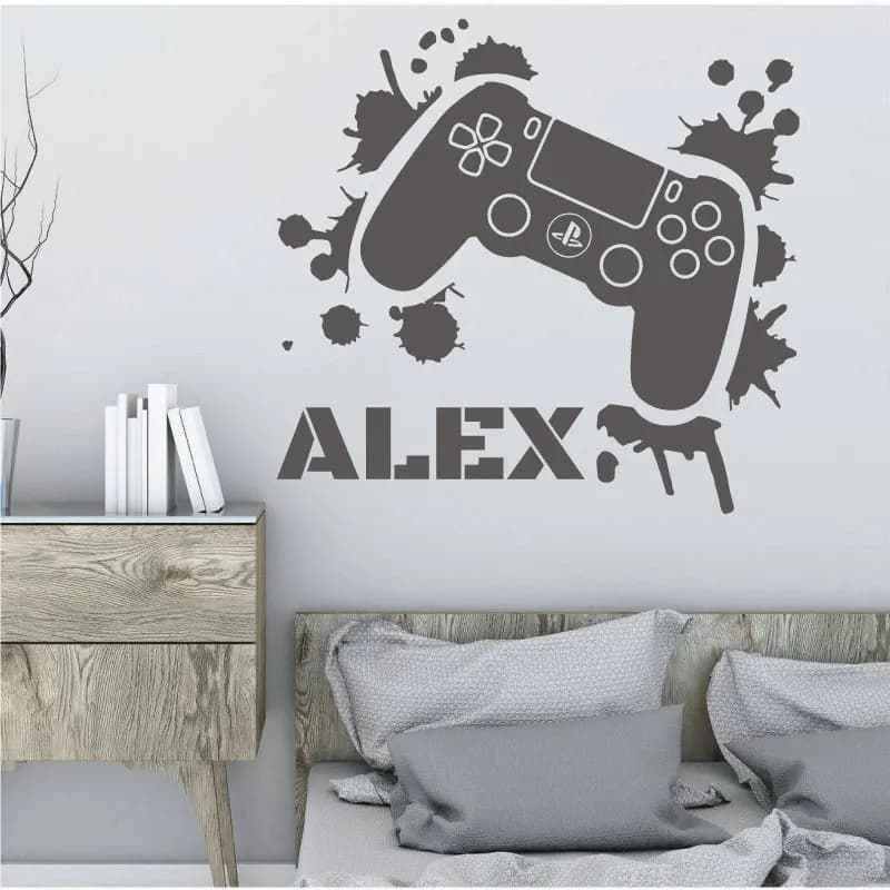 Customizable name game wall sticker host game studio anchor live room game room decoration vinyl sticker unique gift of children