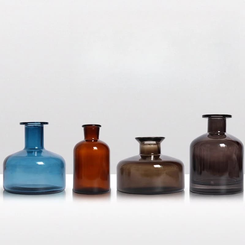 Reed Diffuser Glass Bottle, Colored Empty Diffuser Glass Container for Reed Sticks and Aroma Oil