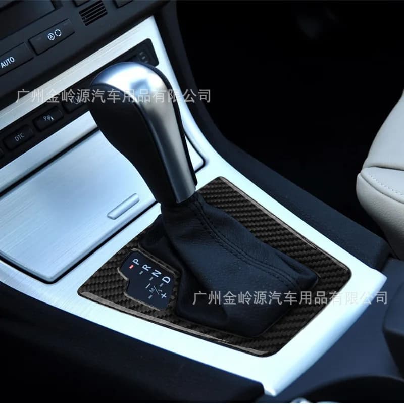 For 04-11 BMW X3 Carbon Fiber E83 Gear Panel Decorative Sticker Interior Modification Accessories