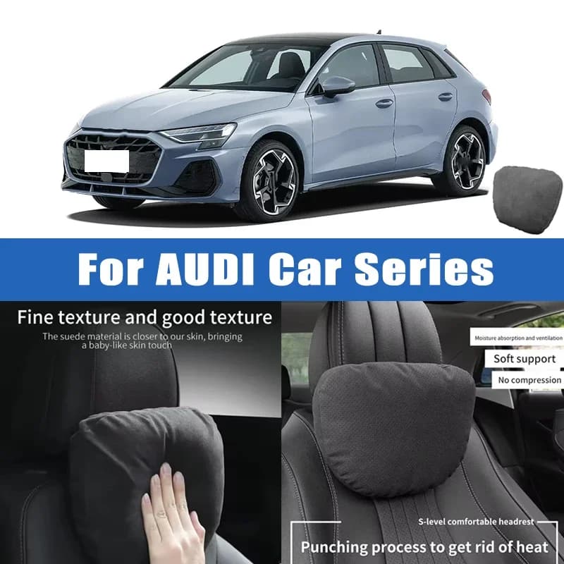 Top Quality Car Headrest Neck Support Seat Soft Neck Pillow Breathable For Audi A3 A4 A5 A6 Q3 Q5 S3 S4 RS3 RS4 B7 B8 Q2 Q7 S5