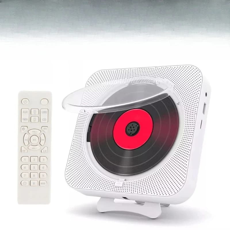 Portable CD Player Bluetooth Speaker Stereo CD Players LED Screen Wall Mountable CD Music Player with IR Remote Control FM Radio