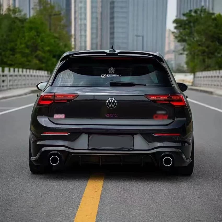 2019 To 2024 For VW Golf 8 MK8 8.5 GTI GTD R TSI TDI Oettinger Style Car Rear Trunk Roof Spoiler Wing Lip By Gloss Black ABS