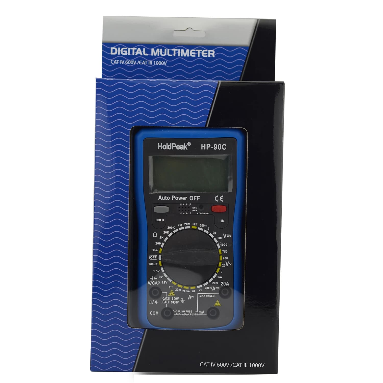 3.5 Digit Digital Multimeter CAT III 600V Auto Power Off hFE Battery Tester Portable Handheld Electric Circuit Multimeter