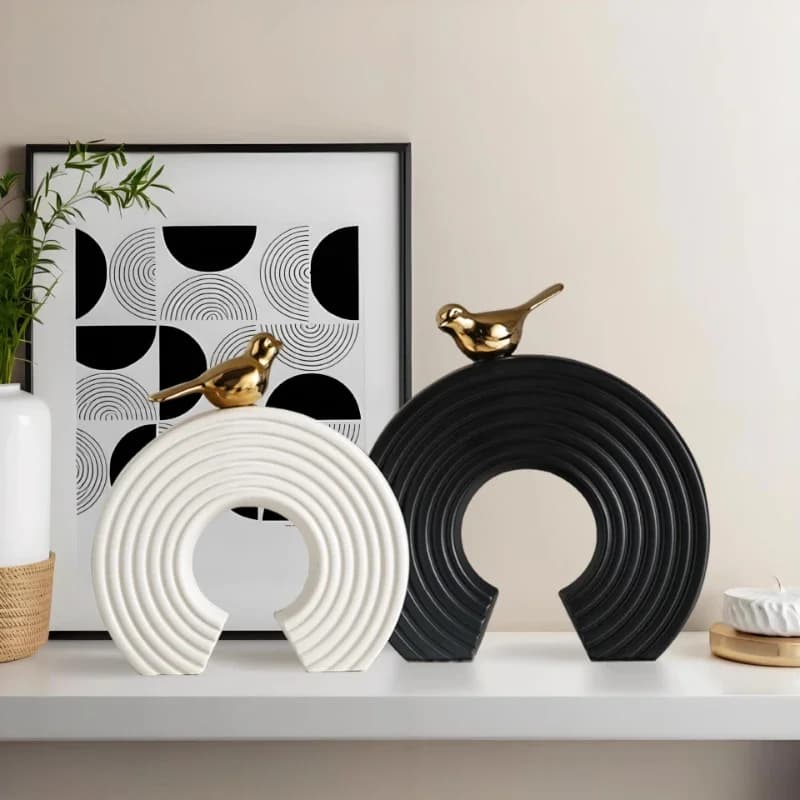 Nordic simple ceramic ornaments, home accessories, living room entrance TV cabinet wine cabinet decoration housewarming gift