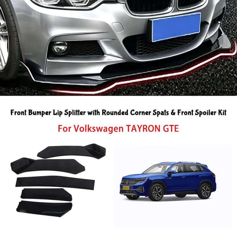 5-Segment Adjustable Front Bumper Lip Splitter Body Kit For Volkswagen TAYRON GTE body kits