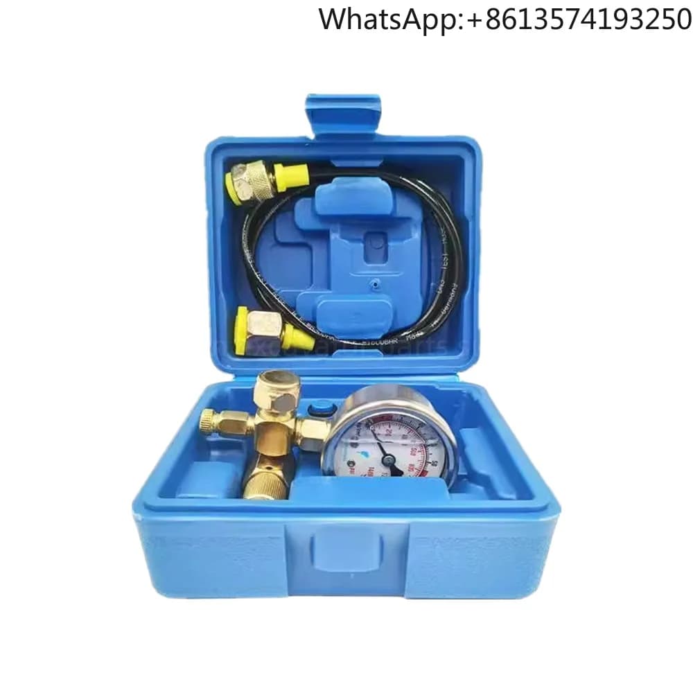 6Mpa Pressure Gauges Kit Nitrogen Gas Charging Hydraulic Breaker Hammer Device Measurement Accessories Hydraulic Test Table Tool
