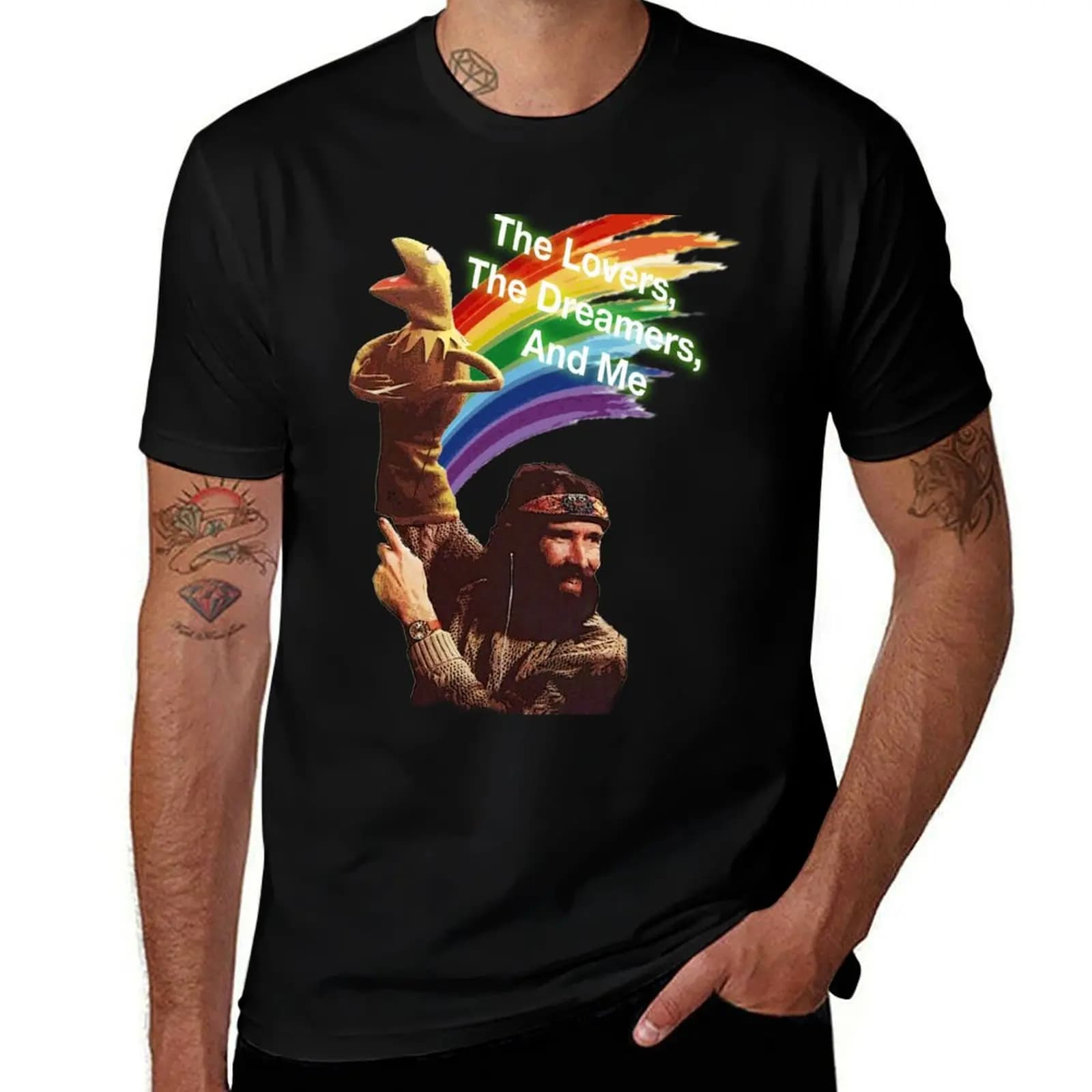 Jim Henson and Kermit T-Shirt Comfort Stretch Tee Shirt T-Shirt