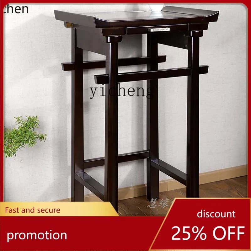 YFY  Solid Wood Altar Buddha Table Guanyin Shrine Buddha Cabinet God of Wealth Incense Burner Table Altar