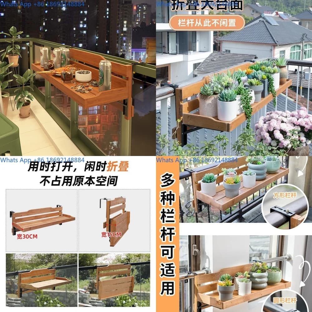 Wall Mounted Plant Shelf for Balcony Railings Multi Succulent Holder Balcony Guard Planter Bracket