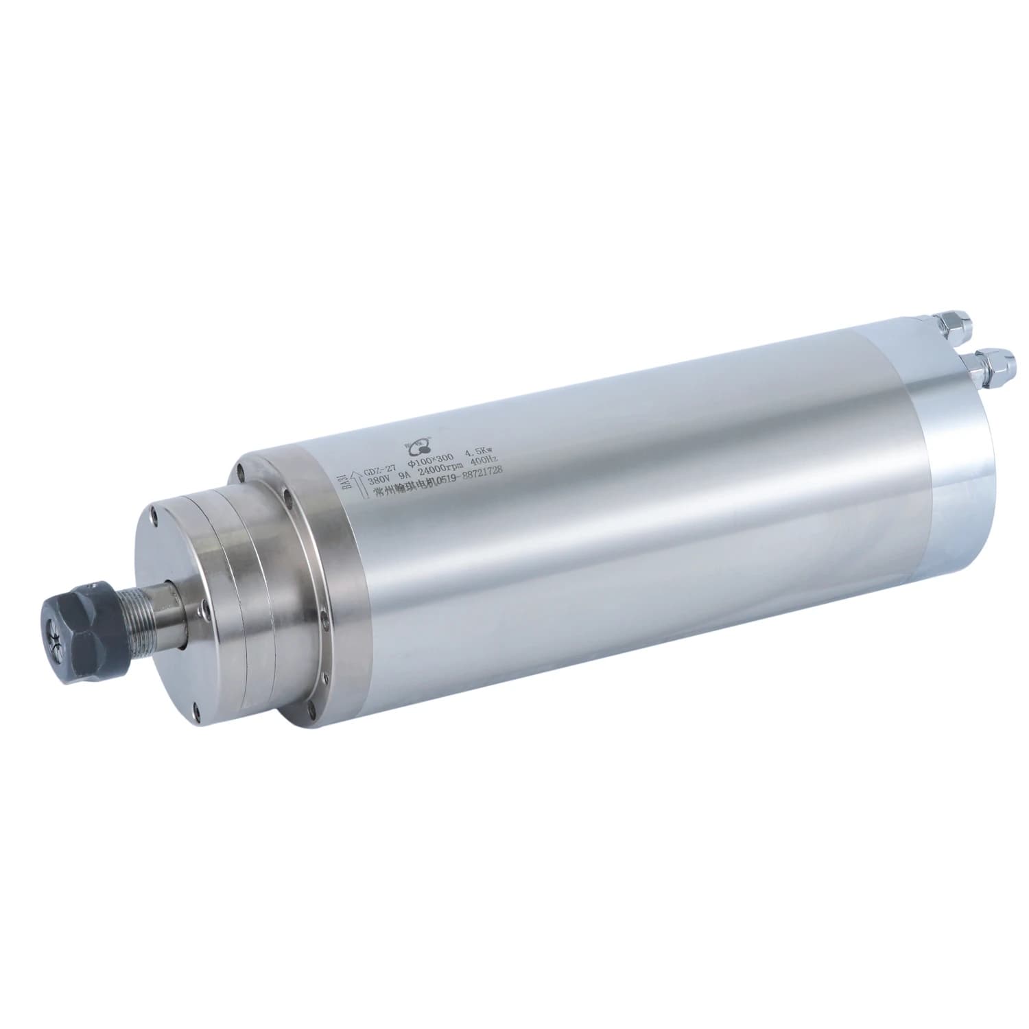 GDZ-27 CNC Spindle Motor 4.5kW Water Cooled Drilling Bearing ER20 Collect 220V/380V 24000rpm