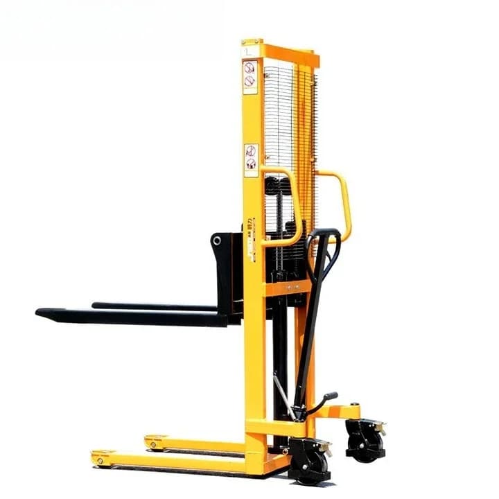 Manual hydraulic forklift, stacker, small loading and unloading truck, lifting and handling logistics, warehousing forklift