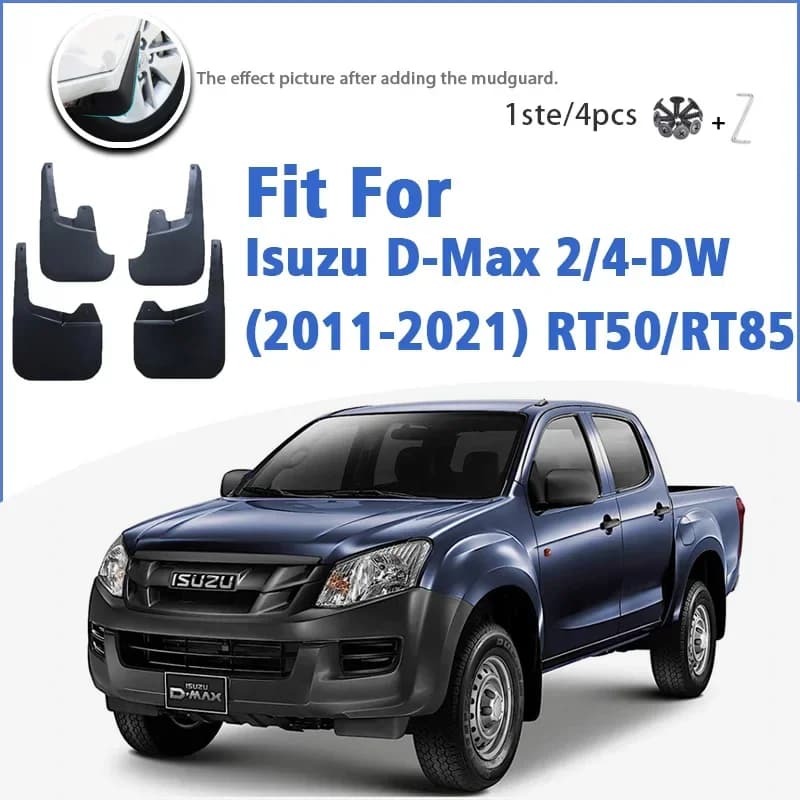 For Isuzu D-Max 2011-2021 DMAX Mudflaps Fender Mud Flap Guards Splash Mudguard Car Accessories Front Rear 4psc