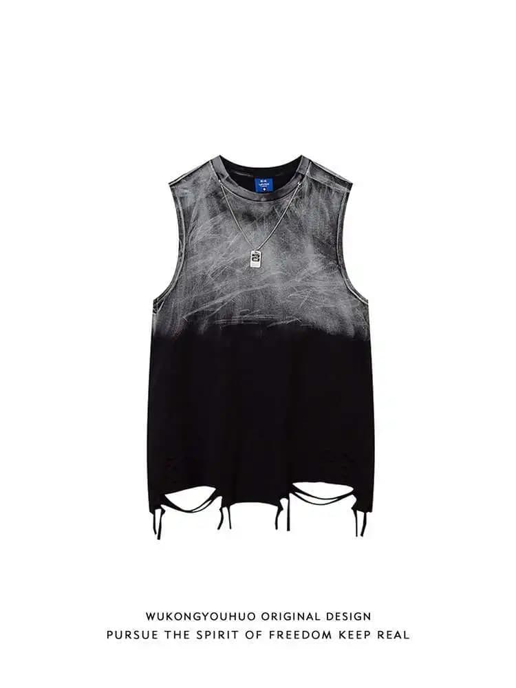 Gothic Punk Tank Top Vest Men's Version Trendy Student Sports Camisole Sleeveless T-shirt Top