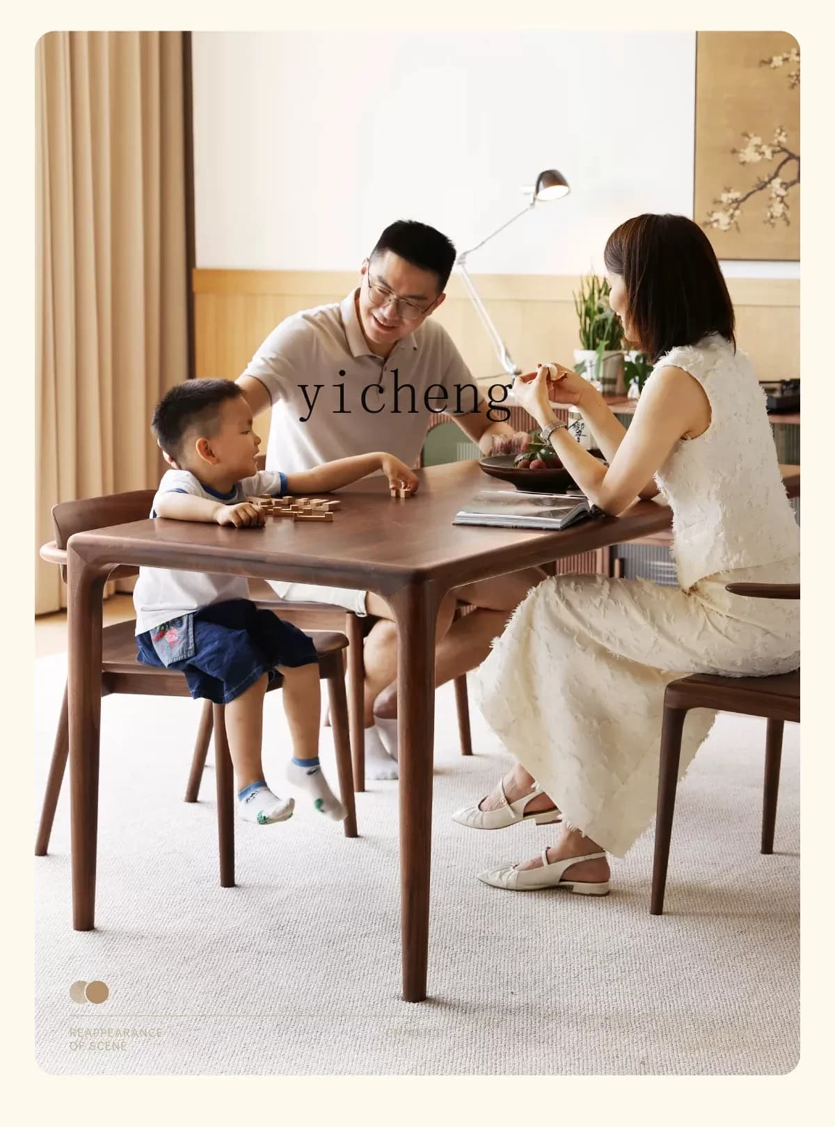 X5-16   all solid wood rectangular eating table household log furniture desk tea table