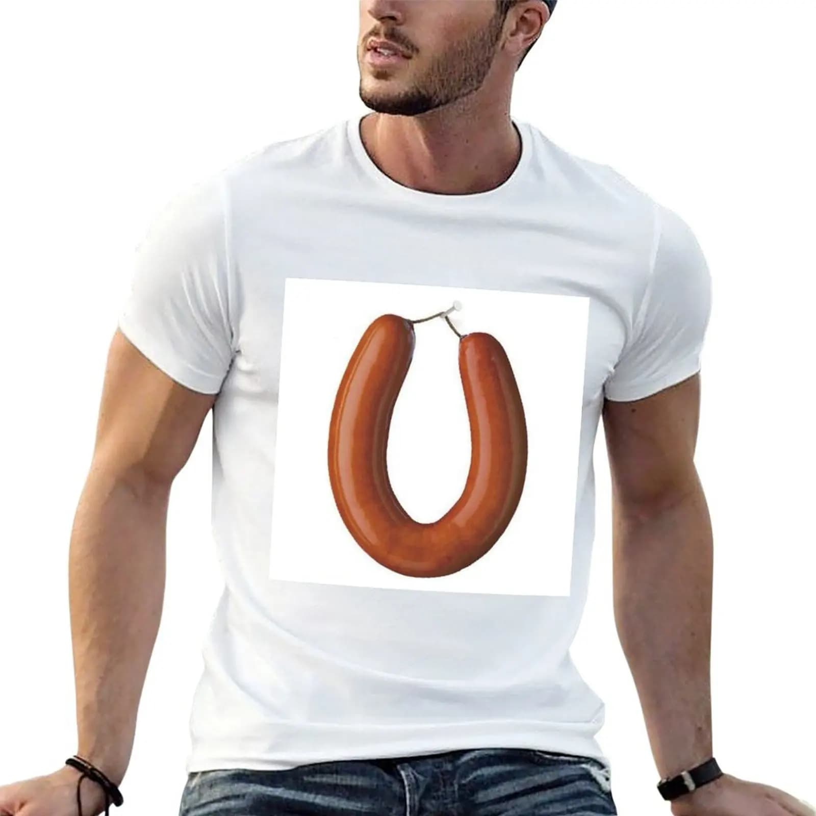 rookworst, sausage T-Shirt vintage t shirts clothes heavyweight t shirts for men