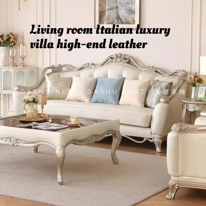Minimalist Living Room Sofas Genuine Leather Soft White Sofa Mid Century Modern Relaxing Chaises De Salon Home Furniture