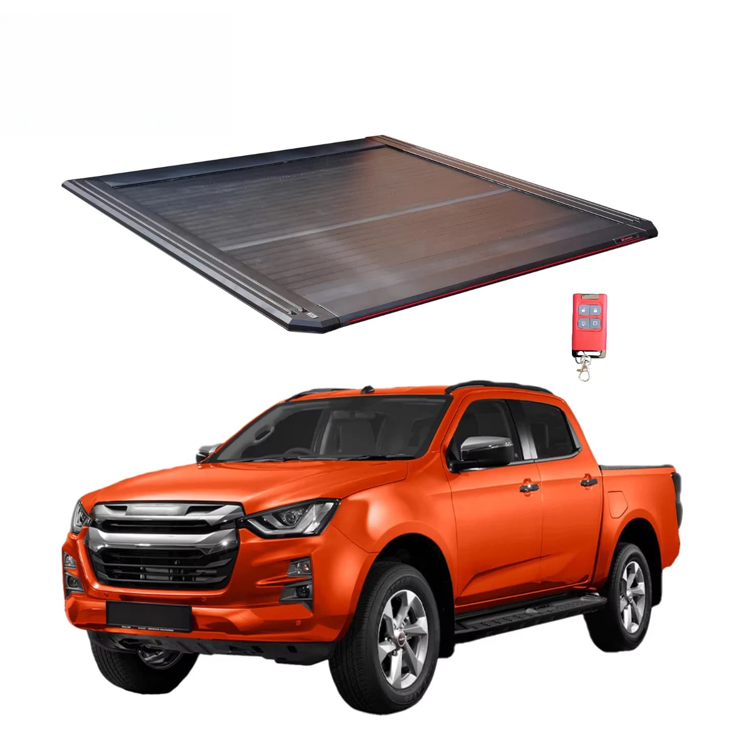 Aluminium Electric Retractable Truck Roller Lid Cargo Cover Accessories  Pickup Bed Tonneau Cover for Isuzu Dmax