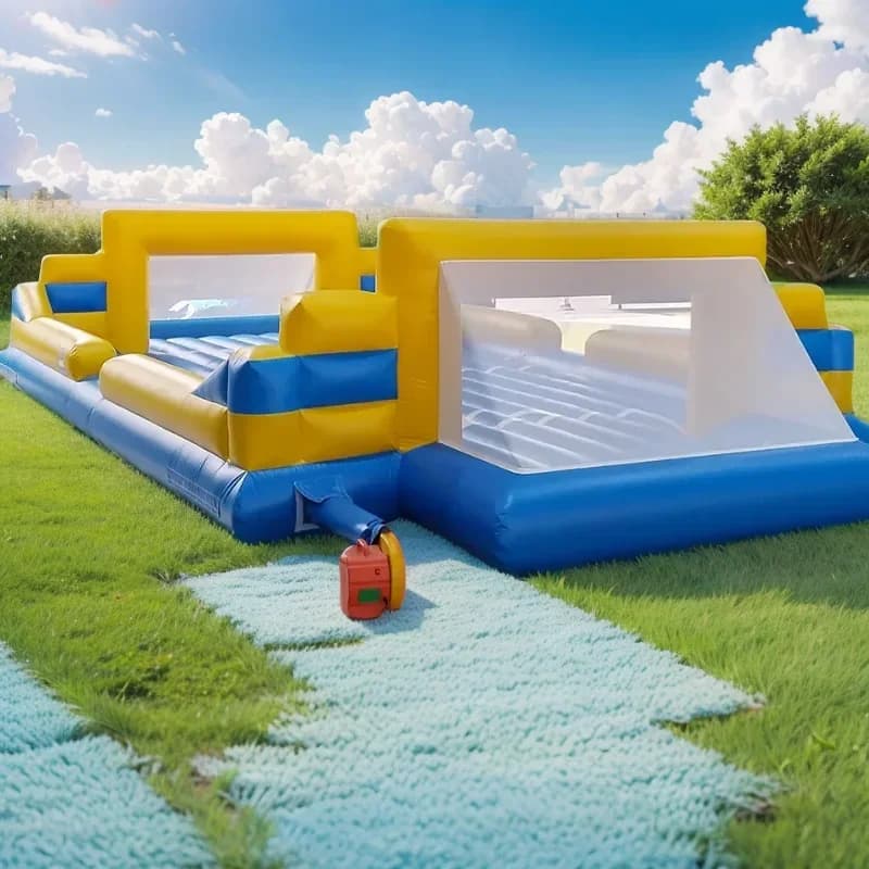Custom Commercial Inflatable Soap Football Field Soccer Pitch Inflatable Soap Soccer Field Sports Game